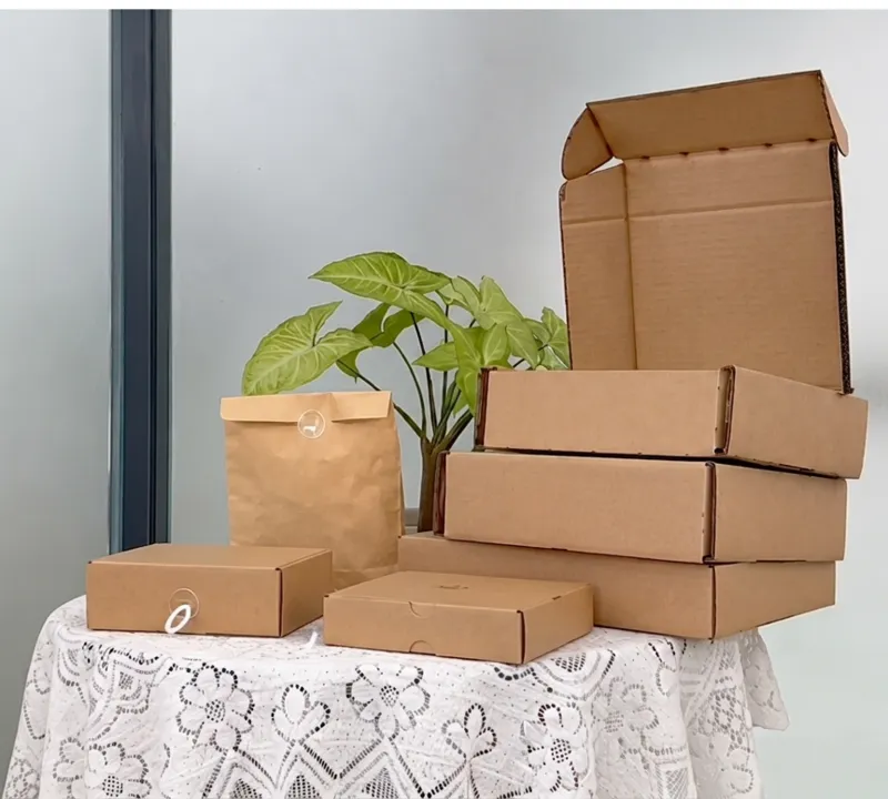 Kraft retail packaging boxes for loofah products